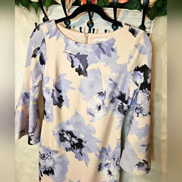Calvin Klein Watercolor Floral Sheath Dress (NWOT) - Picture 2 of 8